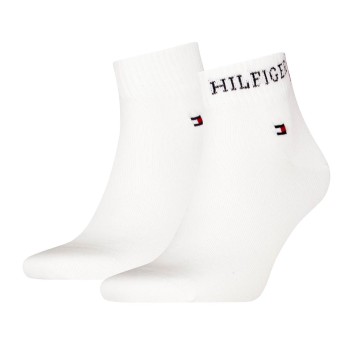 Tommy Hilfiger Strømper 2P Men Tab Quarter Socks Hvid Str 39/42 Herre