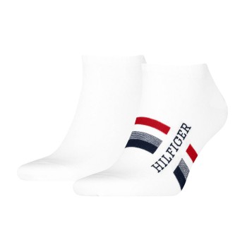 Tommy Hilfiger Strømper 2P Men Tab Sneaker Socks Hvid Str 43/46 Herre