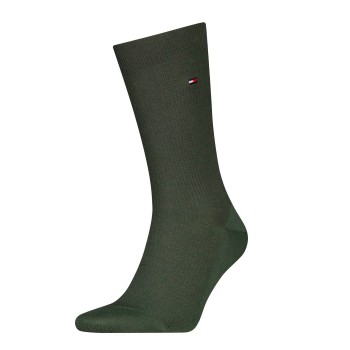 Tommy Hilfiger Strømper Premium Basket Wool Socks Mørkgrøn  Str 45/46 Herre