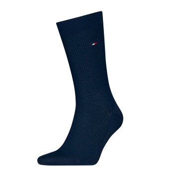 Tommy Hilfiger Strømper Premium Basket Wool Socks Mørkblå Str 47/48 Herre