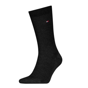 Tommy Hilfiger Strømper Premium Basket Wool Socks Mørkgrå  Str 45/46 Herre