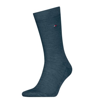 Tommy Hilfiger Strømper Premium Basket Wool Socks Jeansblå Str 47/48 Herre