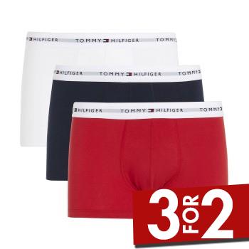 Tommy Hilfiger 3P Signature Essential Cotton Trunk Rød/Blå bomuld Small Herre