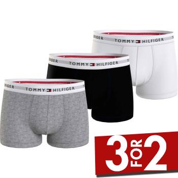 Tommy Hilfiger 3P Signature Essential Cotton Trunk Sort/Hvid bomuld Medium Herre