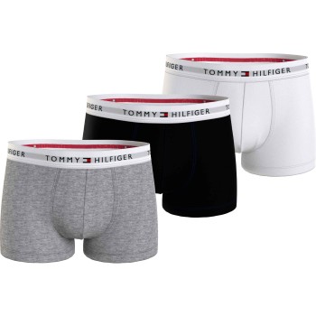 Tommy Hilfiger 3P Signature Essential Cotton Trunk Sort/Hvid bomuld XX-Large Herre
