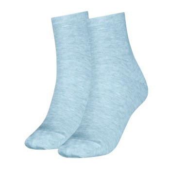 Tommy Hilfiger Strømper 2P Women Casual Short Sock Lyseblå Str 39/42 Dame