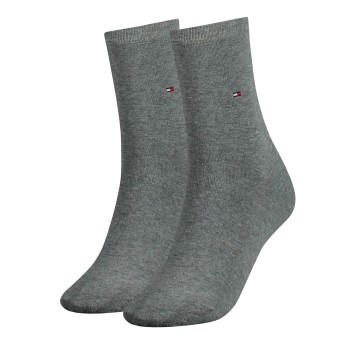 Tommy Hilfiger Strømper 2P Women Classic Casual Socks Grå Str 39/42 Dame