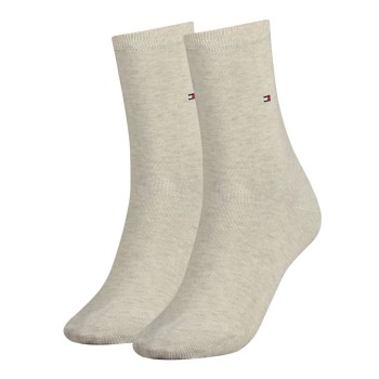 Tommy Hilfiger Strømper 2P Women Classic Casual Socks Beige Str 35/38 Dame