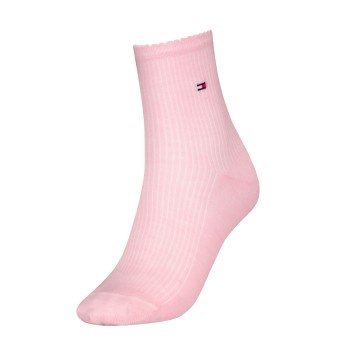Tommy Hilfiger Strømper Women Premium Rib Short Socks Lyserosa Str 35/38 Dame