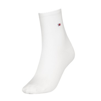 Tommy Hilfiger Strømper Women Premium Rib Short Socks Hvid Str 39/42 Dame