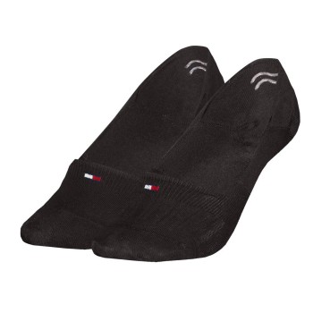 Tommy Hilfiger Strømper 2P Women Shine Footie Socks Sort Str 39/42 Dame