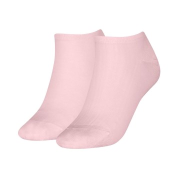 Tommy Hilfiger Strømper 2P Women Shine Sneaker Socks Lyserosa Str 39/42 Dame