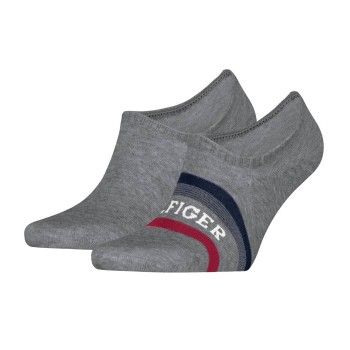 Tommy Hilfiger Tommy Men Tab Footie Socks Strømper 2P Grå Str 43/46