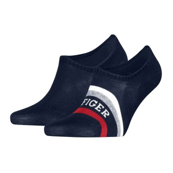 Tommy Hilfiger Tommy Men Tab Footie Socks Strømper 2P Marineblå Str 39/42