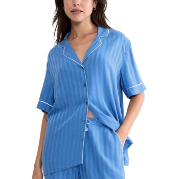 Triumph Amourette Jacquard Boyfriend Shirt Blå viskose 44 Dame