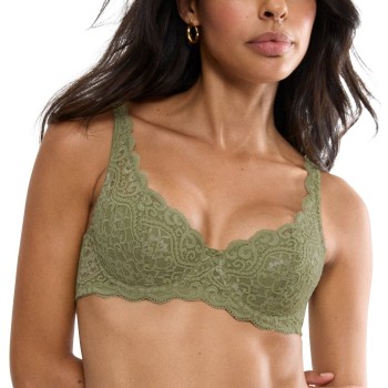 Triumph BH Amourette Wired Bra With Lace Oliven E 95 Dame