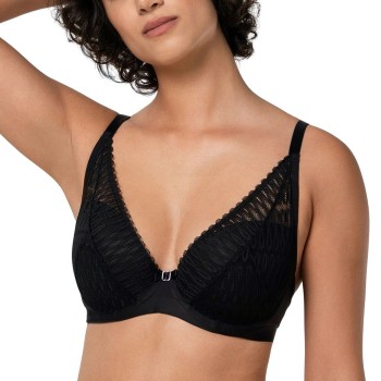 Triumph BH Aura Spotlight Plunge Bra Sort F 85 Dame