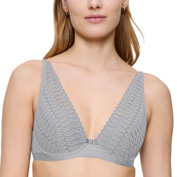 Triumph BH Aura Spotlight Plunge Bra Lysegrå B 75 Dame