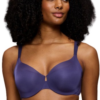 Triumph BH BMU Illusion Curve Minimizer Bra Mørkelilla C 90 Dame