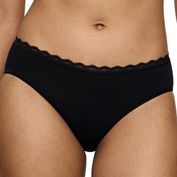 Triumph Trusser Feel Of Cotton Tai Sort bomuld 38 Dame