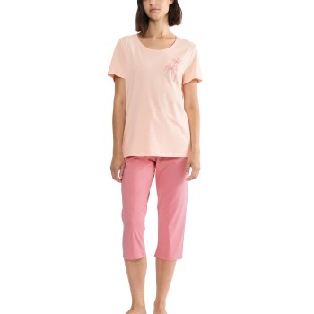 Triumph PK 02 Capri Pyjama Set Rosa bomuld 38 Dame