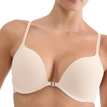 Triumph BH Pure Micro Push Up Bra With Front Closure Beige C 90 Dame