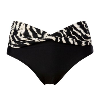 Trofé Trofe Artbrush Bikini Midi Brief Sort/Hvid 48 Dame