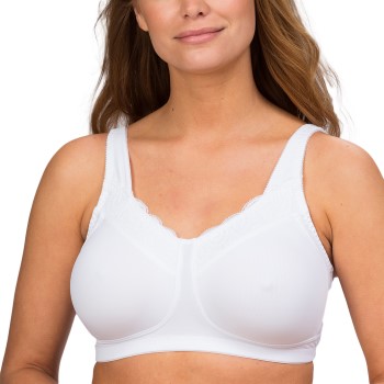 Trofé Trofe Linnea Prosthetic Wireless Bra BH Hvid polyamid D 75 Dame