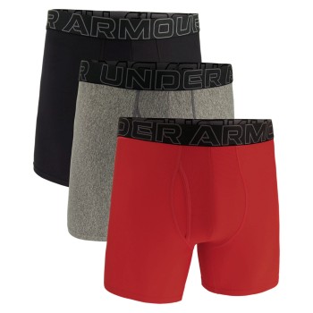 Under Armour 3P Performance Tech Solid 6in Boxers Rød polyester Medium Herre