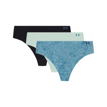 Under Armour Trusser 3P Pure Stretch Invisible Thong Blå/Grøn Medium Dame
