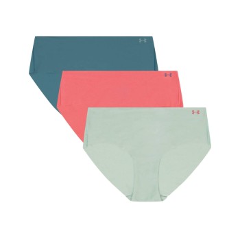 Under Armour Trusser 3P Pure Stretch No Show Hipster Flerfarvet Large Dame