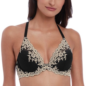 Wacoal BH Embrace Lace Plunge Underwire Bra Sort F 75 Dame