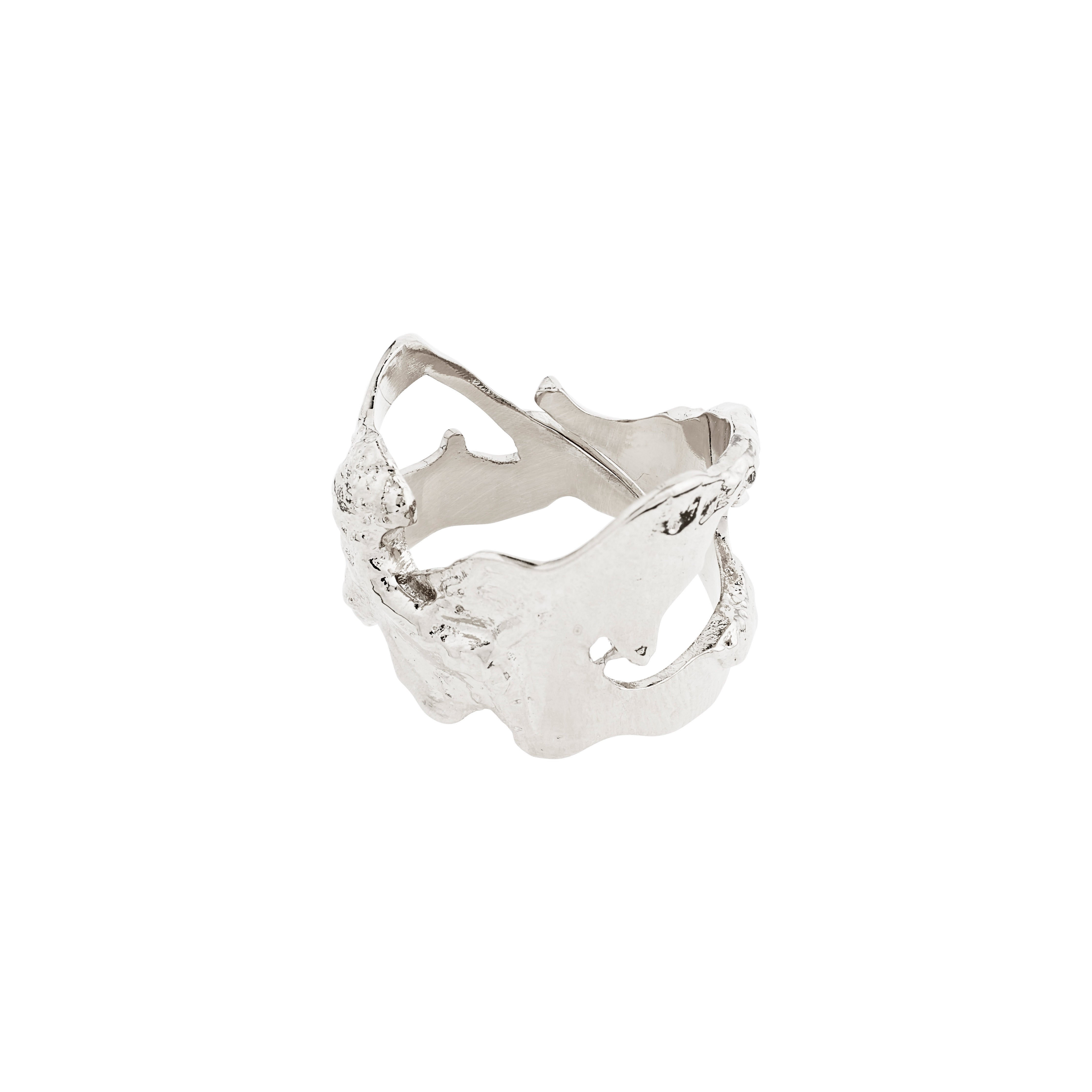 Pilgrim COMPASS organisk ring sølvbelagt