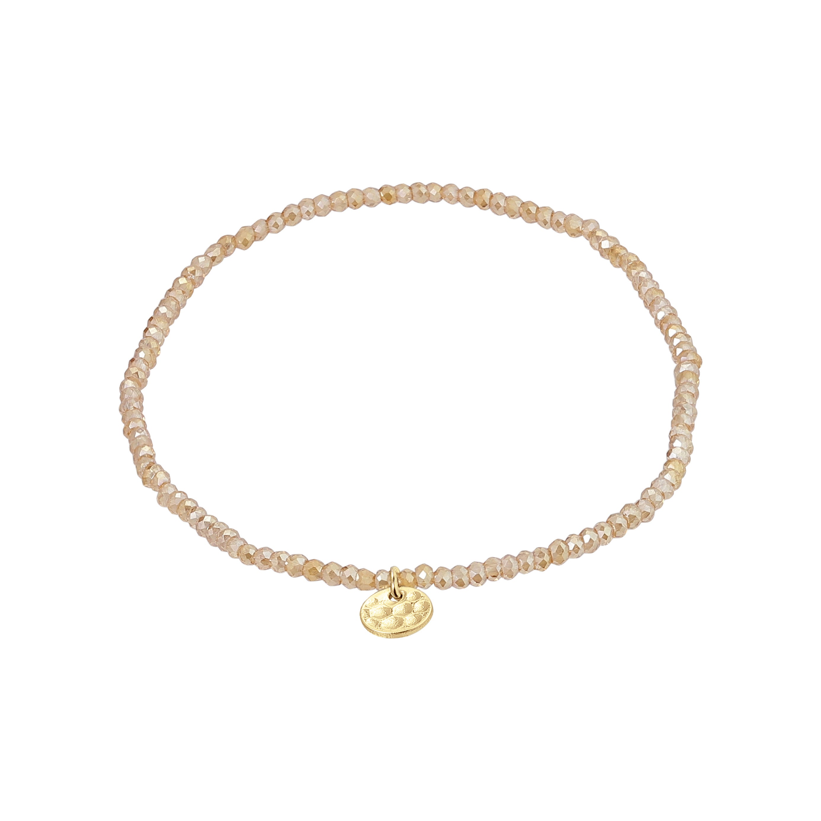 Pilgrim INDIE armbånd peach, guldbelagt