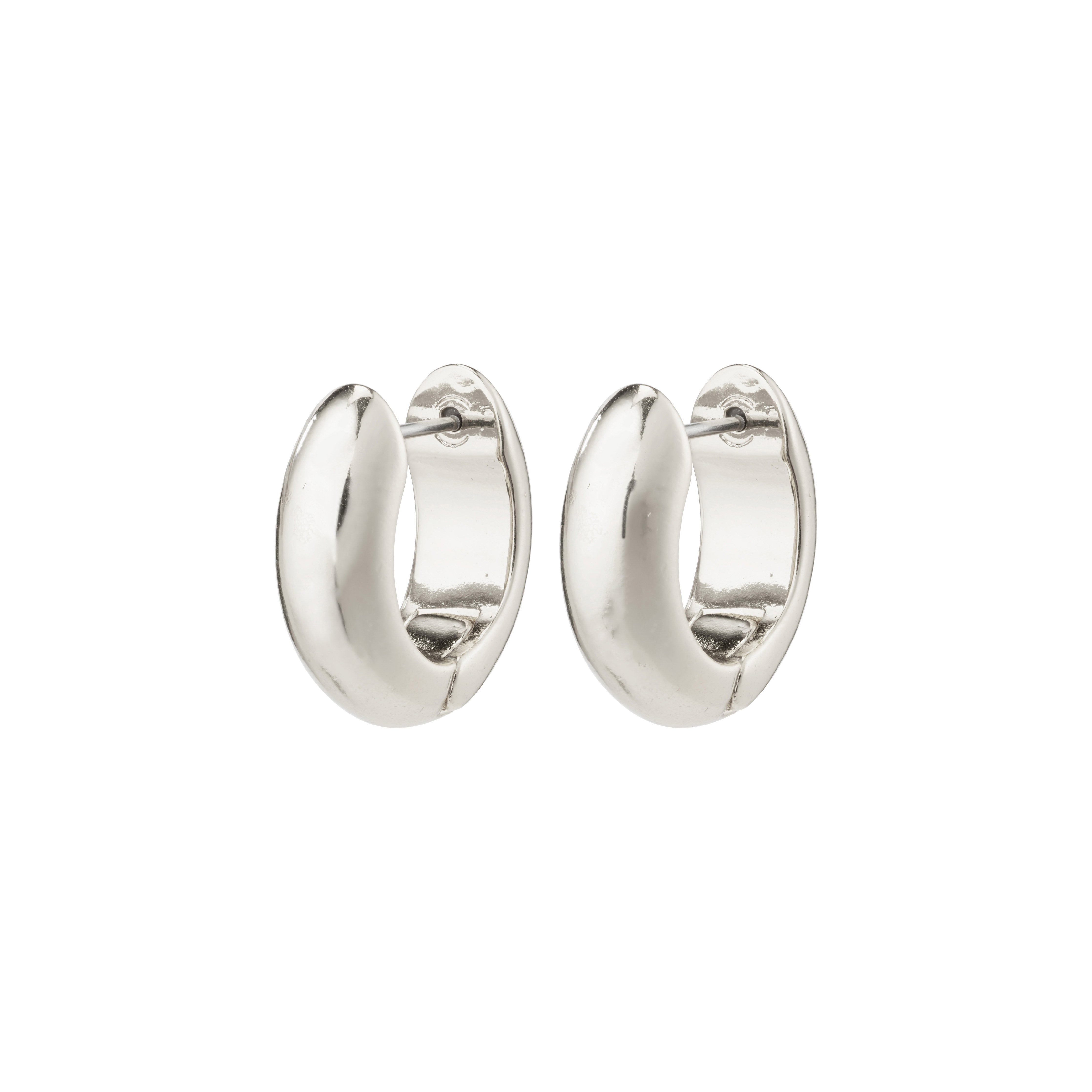 Pilgrim MINE chunky huggie hoops sølvbelagt