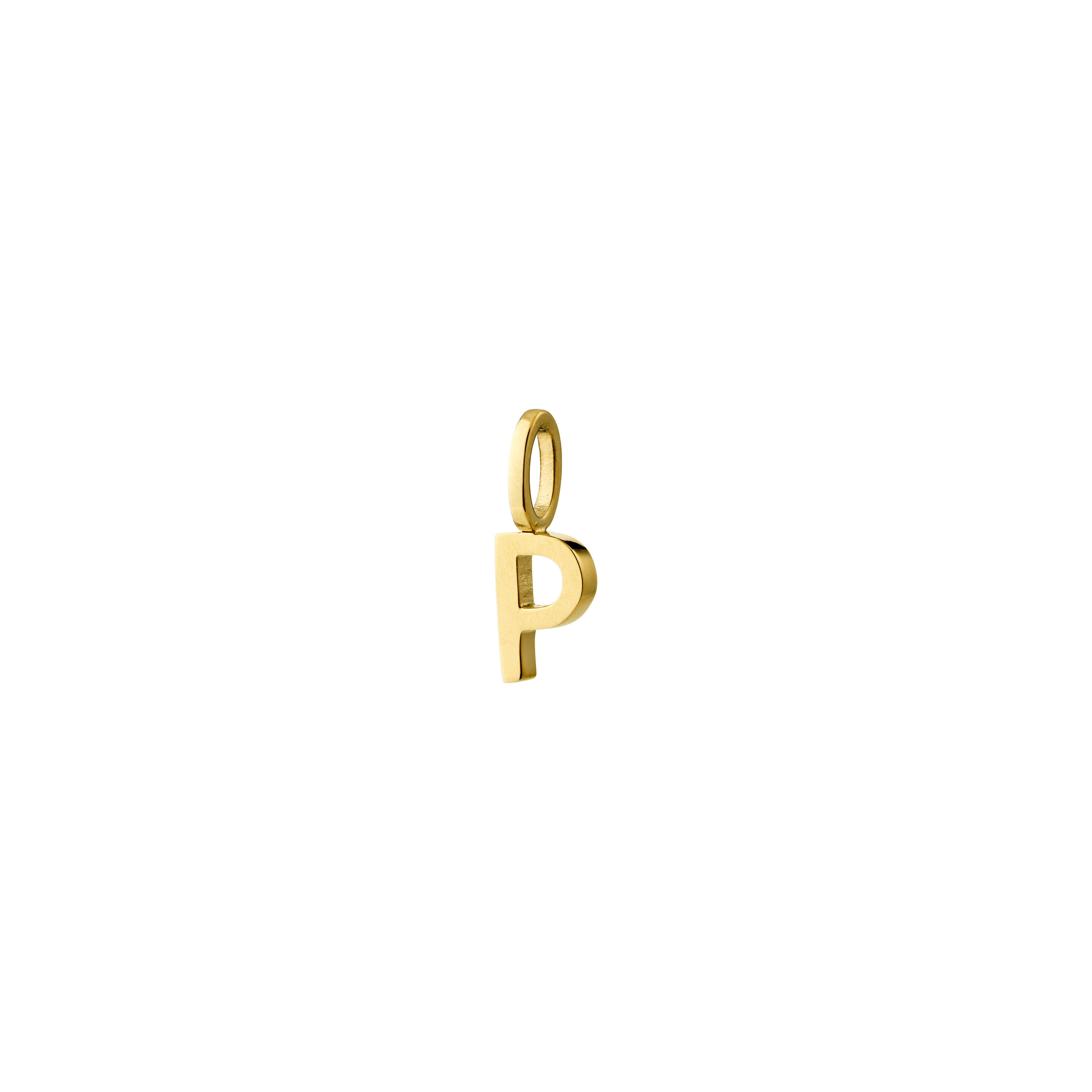 Pilgrim P pendant, gold-plated
