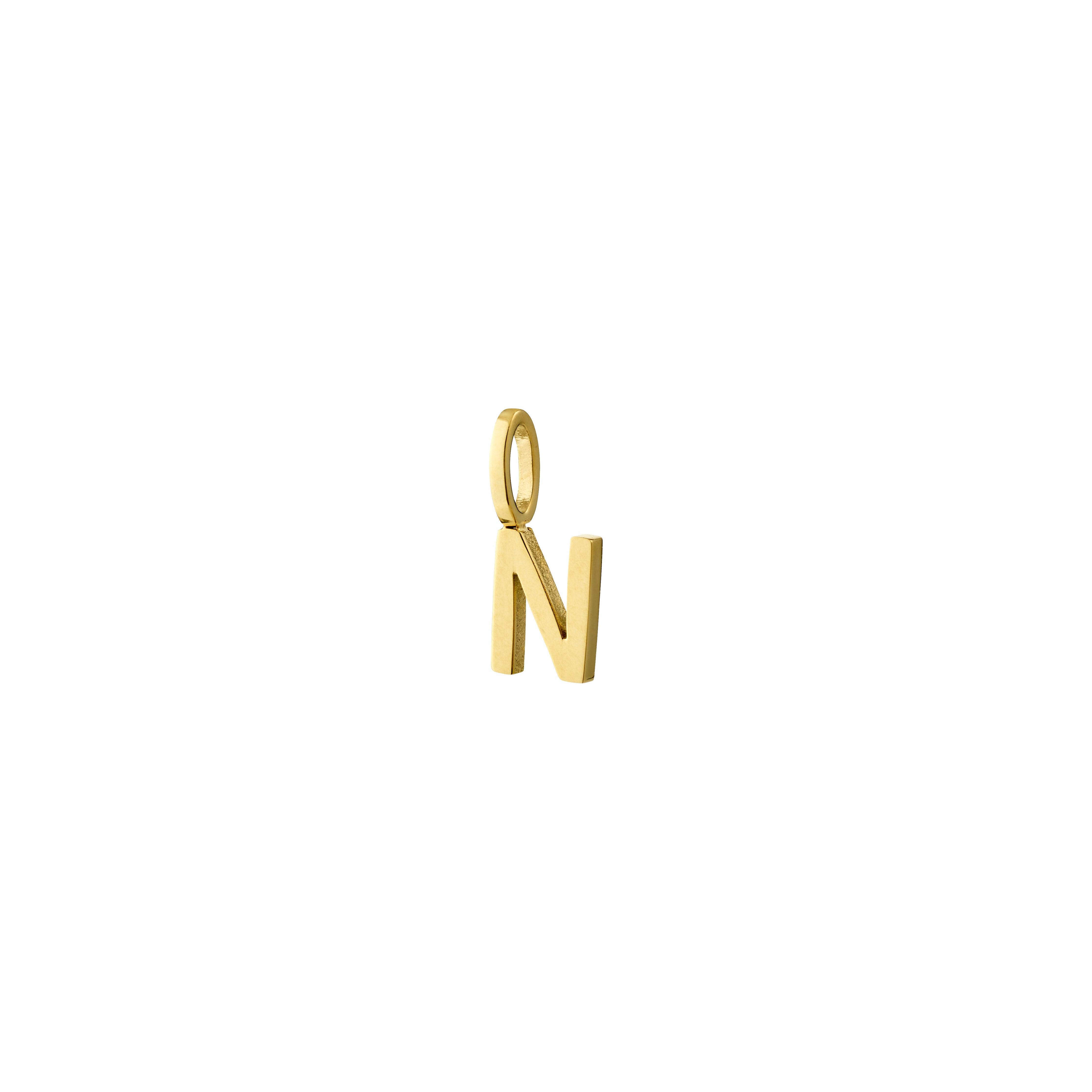 Pilgrim N pendant, gold-plated