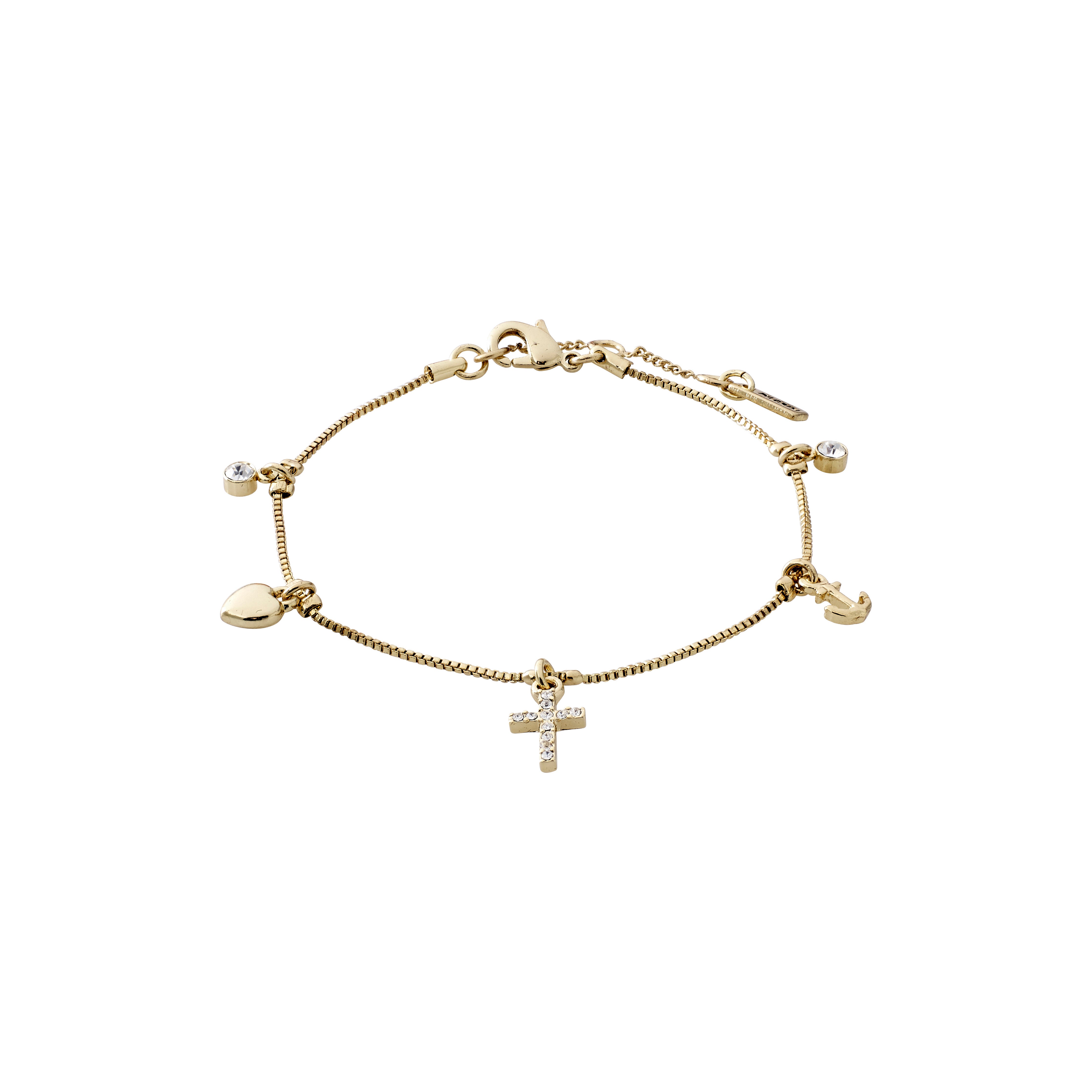 Pilgrim ANET krystal armbånd guldbelagt
