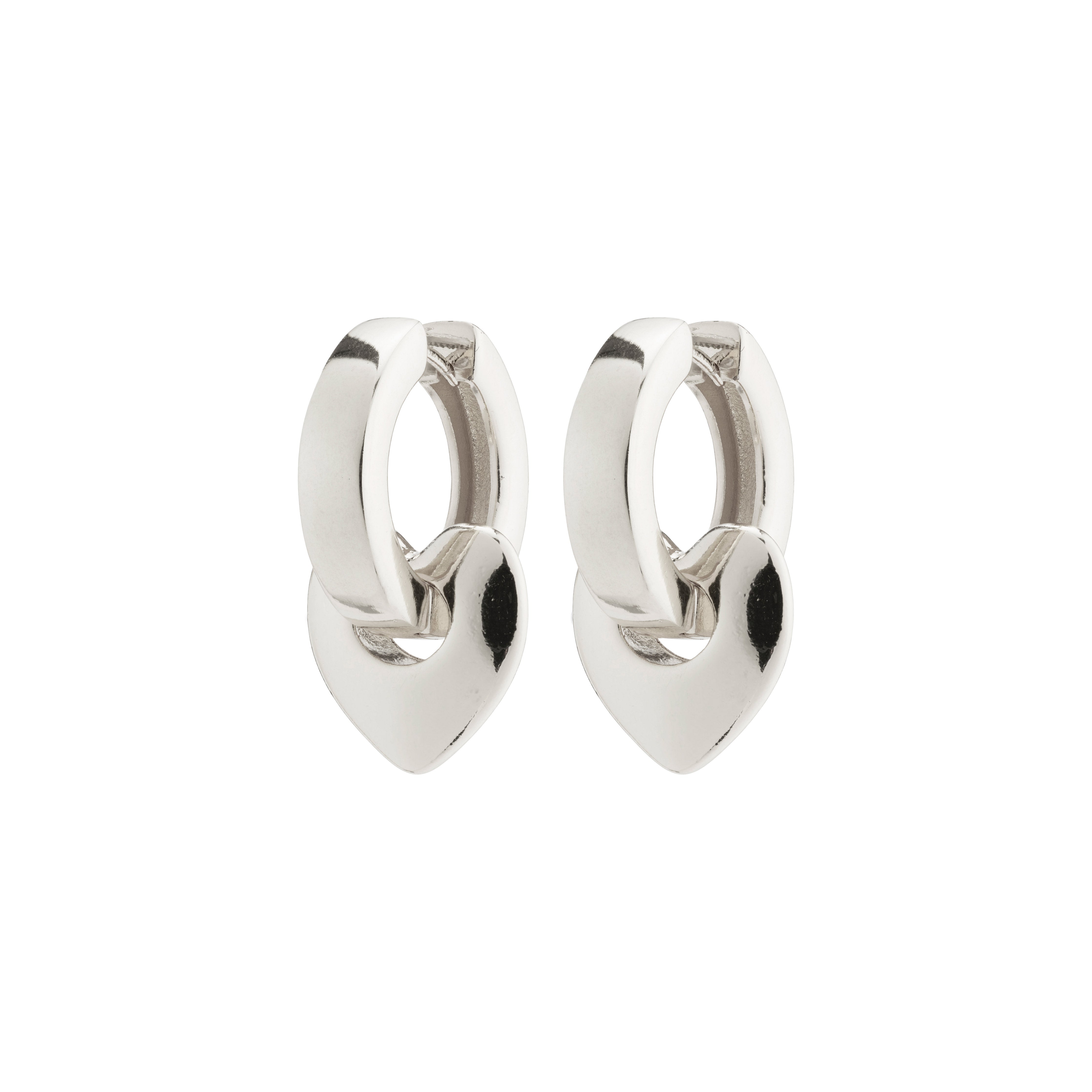 Pilgrim IOKASTE chunky hoops sølvbelagt