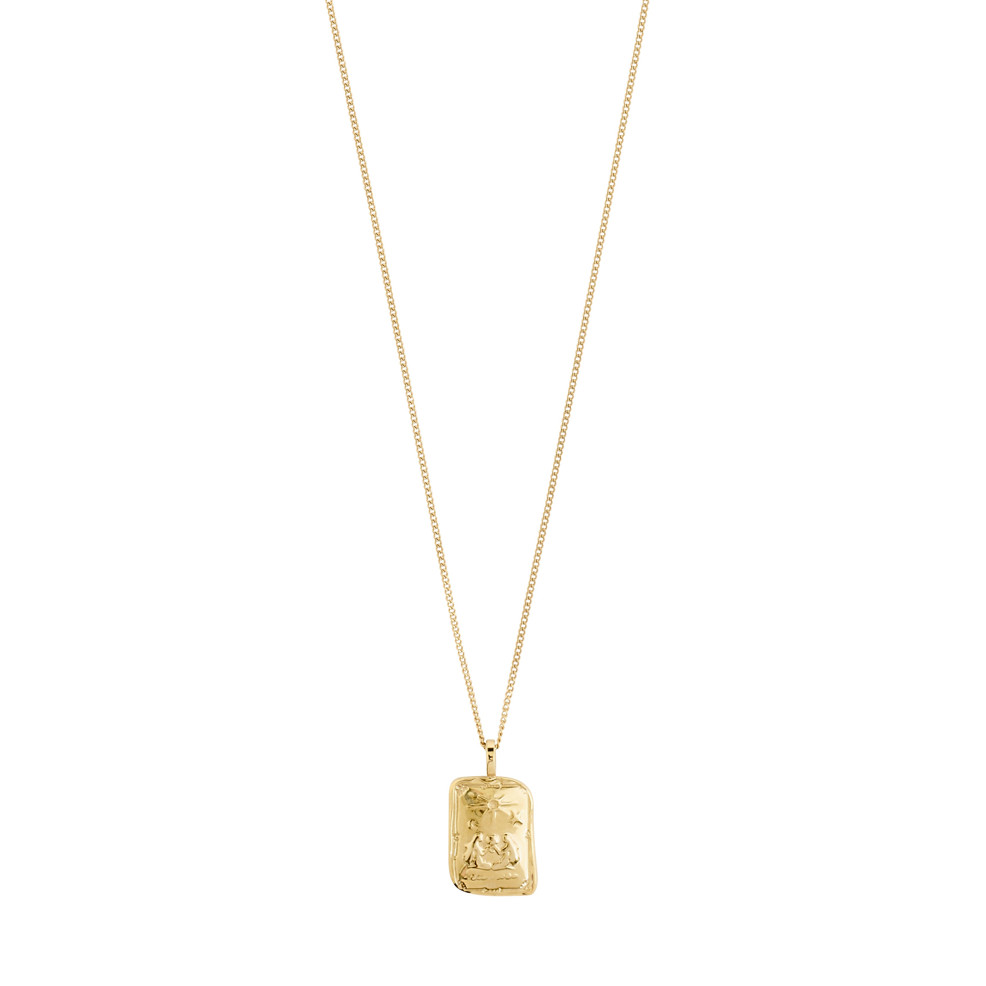Pilgrim TVILLING Zodiac Sign halskæde, guldbelagt