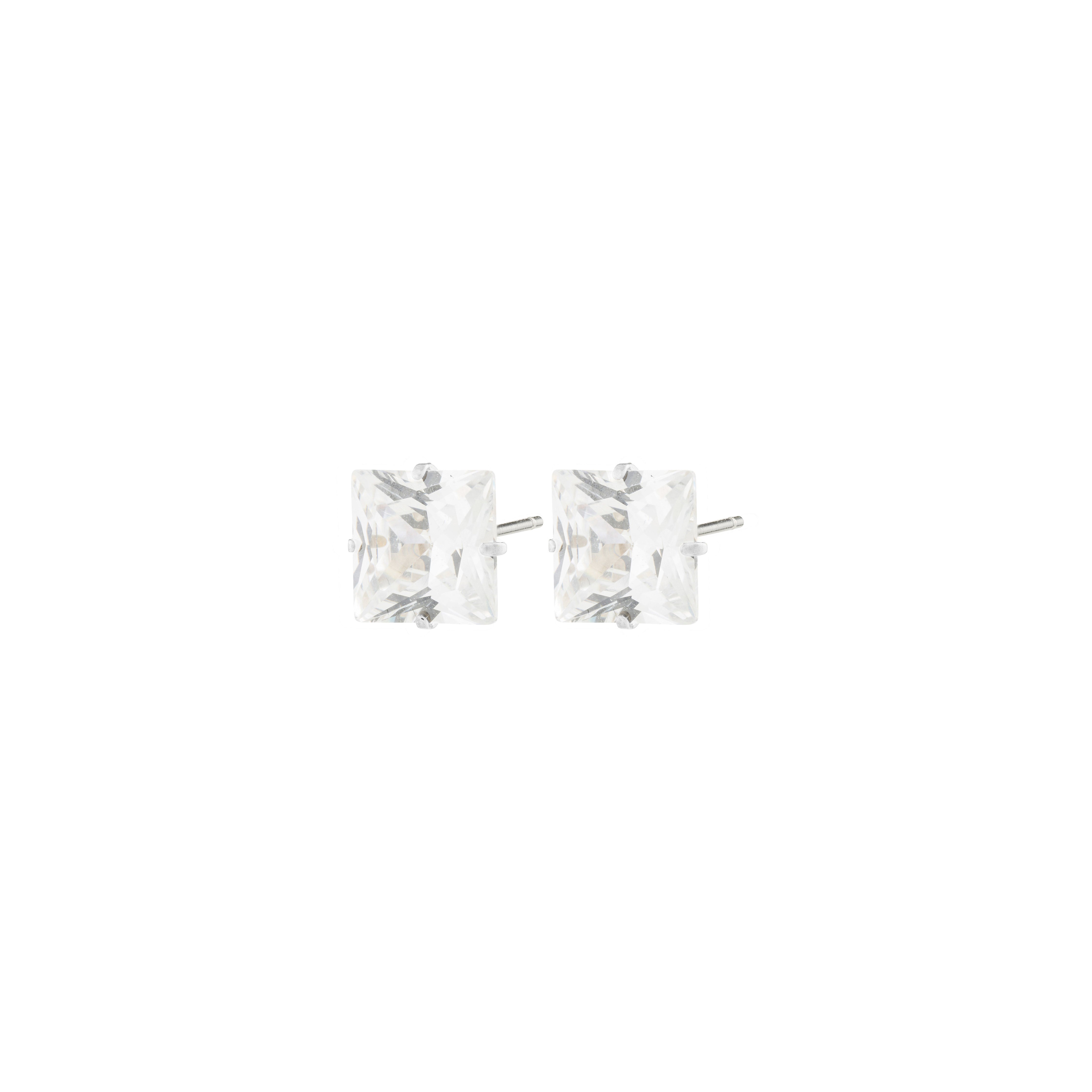 Pilgrim RENZO crystal earstuds silver-plated