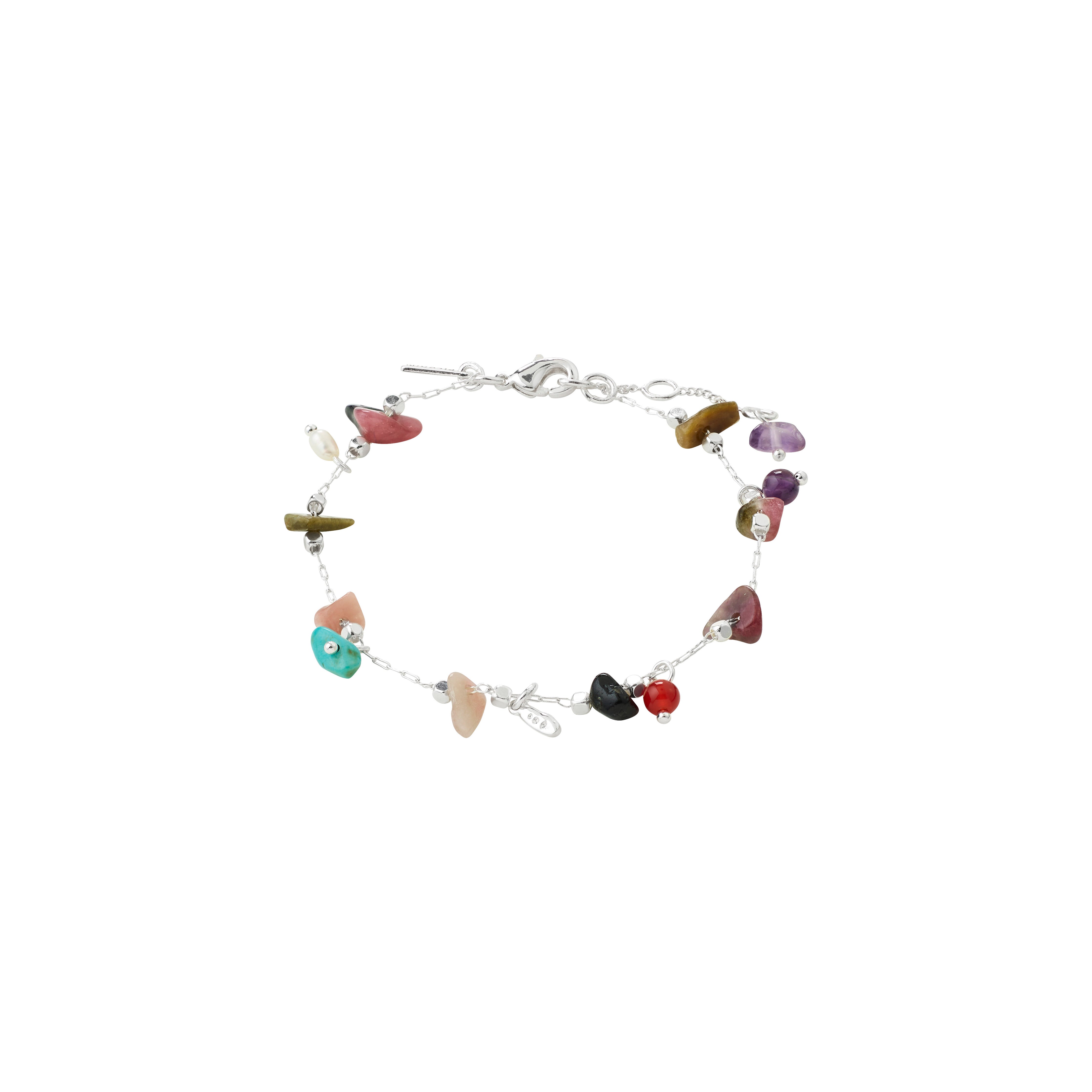 Pilgrim HERE armbånd sølvbelagt/multi
