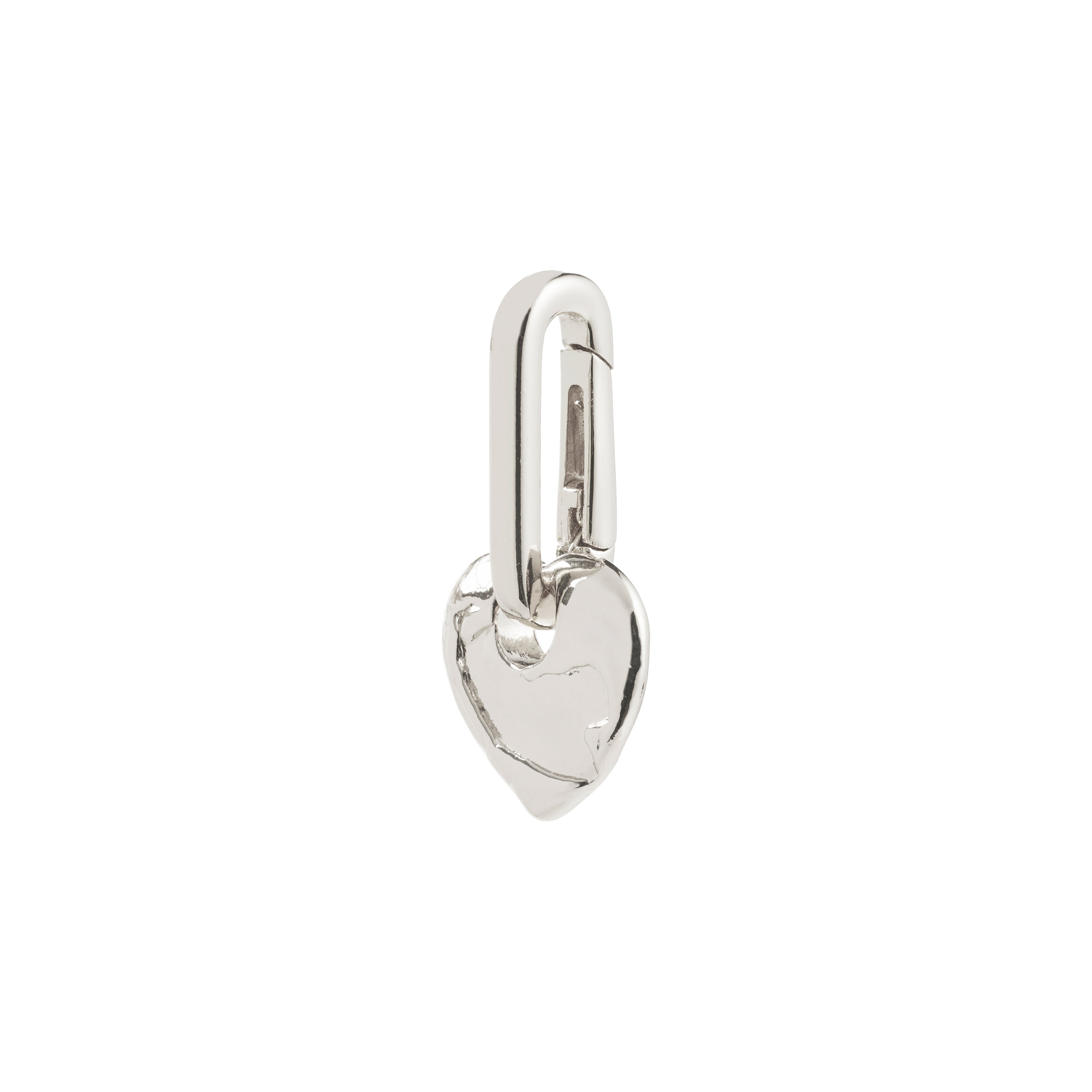 Pilgrim CHARM hjerte vedhæng, sølvbelagt