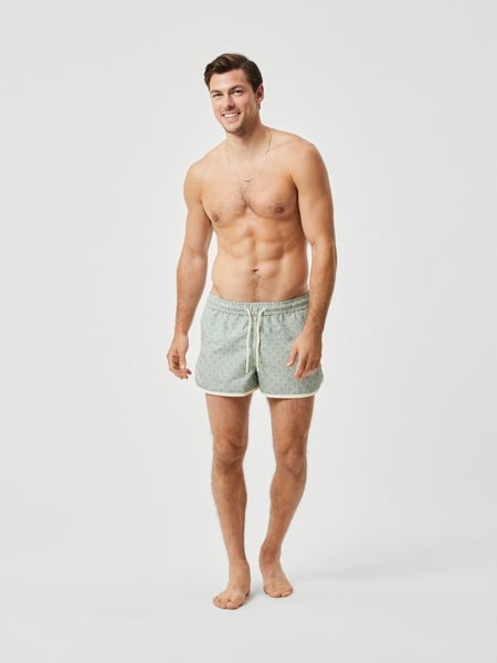 Björn Borg Borg Retro Print Swim Shorts Grøn, M