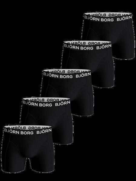 Björn Borg Cotton Stretch Boxer 5-pack Sort, XS