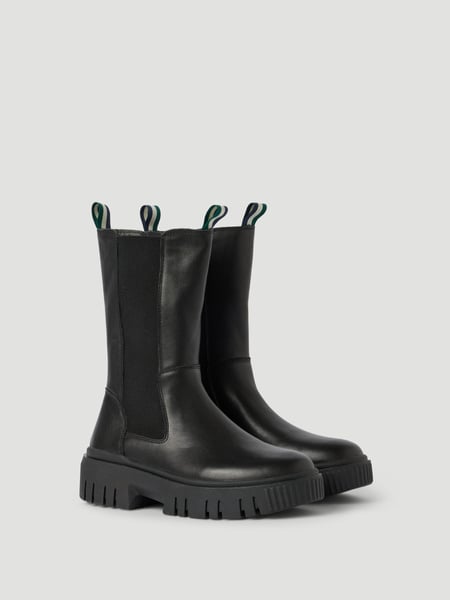 Björn Borg Women's Chelsea High Leather Boots Sort, 41