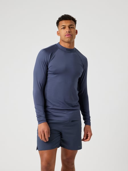 Björn Borg Borg Mock Neck Ls T-shirt Blå, XXL