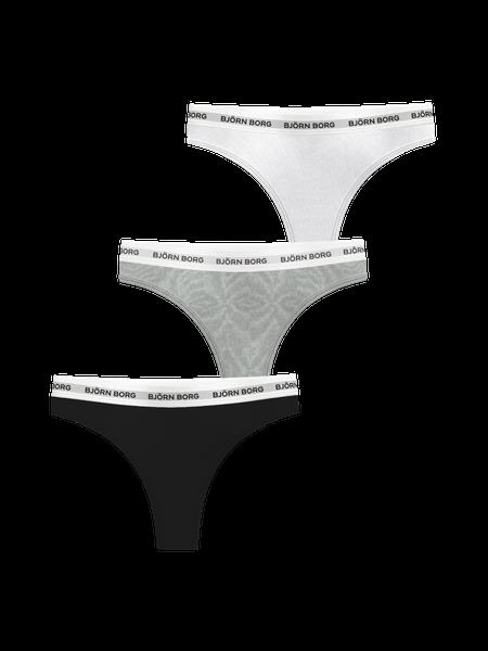 Björn Borg Logo Thongs 3-pack Multi, XS