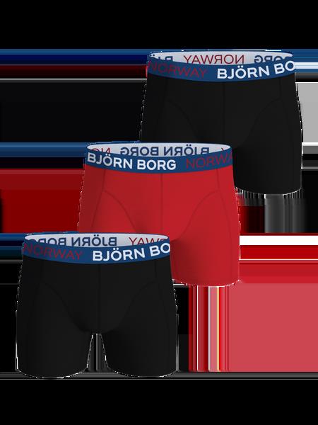 Björn Borg Cotton Stretch Boxers Norway 3-pack Sort, M