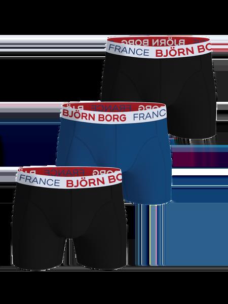 Björn Borg Cotton Stretch Boxers France 3-pack Sort, M